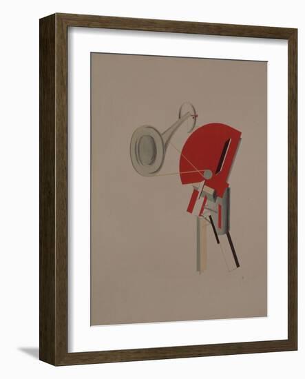 Reciter. Figurine for the Opera Victory over the Sun, 1920-1921-El Lissitzky-Framed Giclee Print