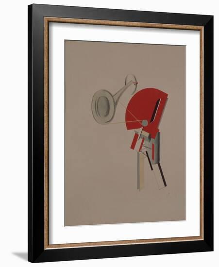 Reciter. Figurine for the Opera Victory over the Sun, 1920-1921-El Lissitzky-Framed Giclee Print