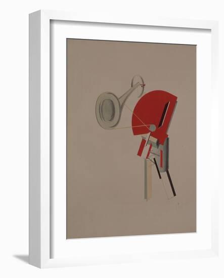 Reciter. Figurine for the Opera Victory over the Sun, 1920-1921-El Lissitzky-Framed Giclee Print