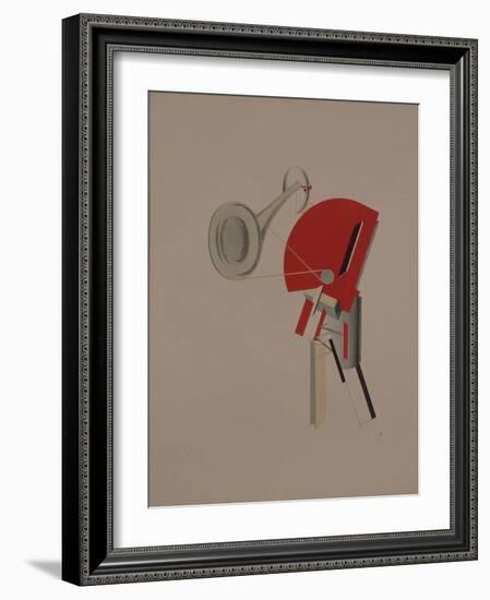 Reciter. Figurine for the Opera Victory over the Sun, 1920-1921-El Lissitzky-Framed Giclee Print