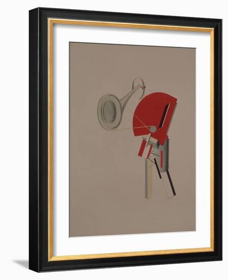 Reciter. Figurine for the Opera Victory over the Sun, 1920-1921-El Lissitzky-Framed Giclee Print