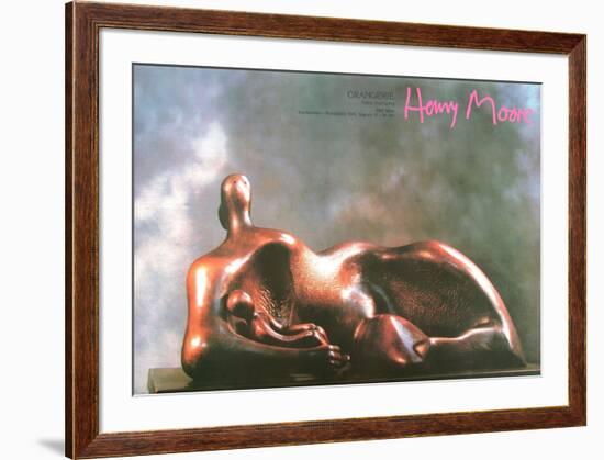 Reclined Woman with Child-Henry Moore-Framed Art Print