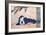 Reclining Beauty and Cat-Kyosai Kawanabe-Framed Giclee Print