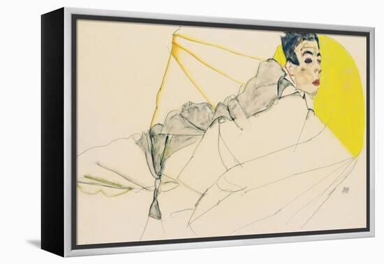 Reclining Boy (Erich Ledere), 1913-Egon Schiele-Framed Premier Image Canvas