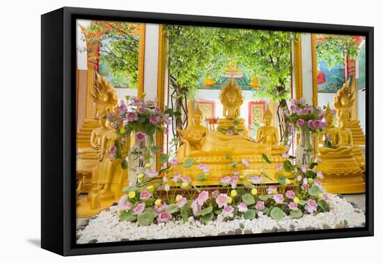 Reclining Buddha and Other Statues-Andrew Stewart-Framed Premier Image Canvas