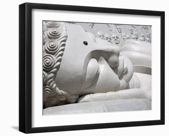 Reclining Buddha at Long Son Pagoda, Nha Trang City, Vietnam, Indochina, Southeast Asia-Richard Cummins-Framed Photographic Print