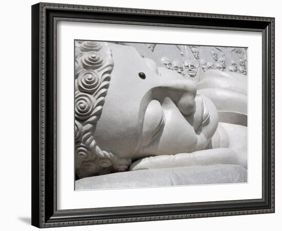 Reclining Buddha at Long Son Pagoda, Nha Trang City, Vietnam, Indochina, Southeast Asia-Richard Cummins-Framed Photographic Print