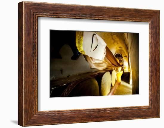 Reclining Buddha at Manuha Paya (Manuha Temple), a Buddhist Temple Built in Myinkaba-Thomas L-Framed Photographic Print