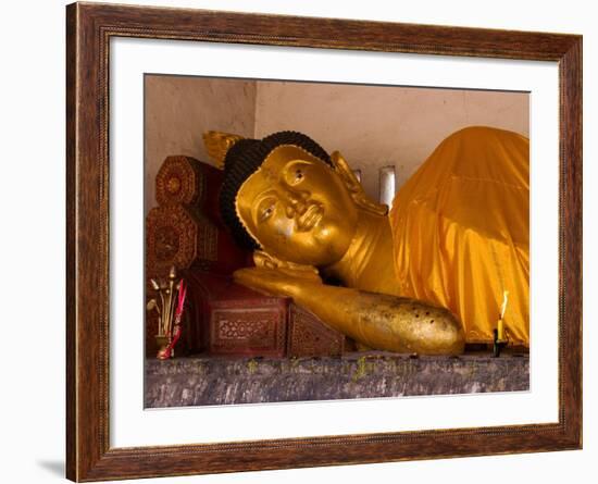 Reclining Buddha, Chiang Mai, Thailand-Kristin Piljay-Framed Photographic Print