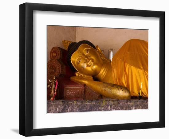 Reclining Buddha, Chiang Mai, Thailand-Kristin Piljay-Framed Photographic Print