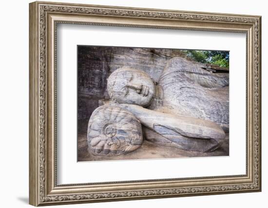 Reclining Buddha in Nirvana at Gal Vihara Rock Temple-Matthew Williams-Ellis-Framed Photographic Print