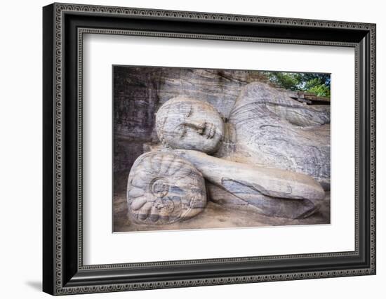 Reclining Buddha in Nirvana at Gal Vihara Rock Temple-Matthew Williams-Ellis-Framed Photographic Print