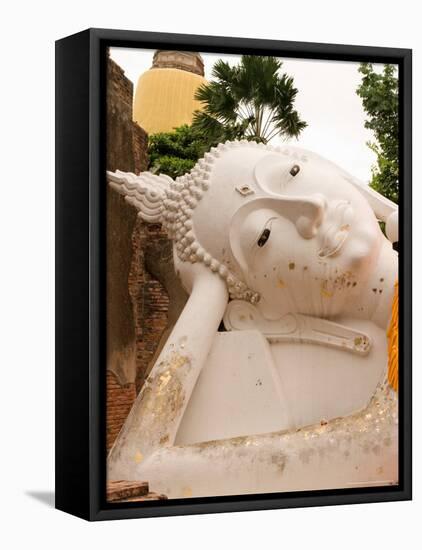 Reclining Buddha Statue at Ayuthaya, Siam, Thailand-Gavriel Jecan-Framed Premier Image Canvas