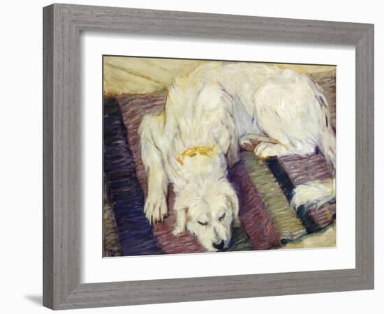 Reclining Dog (Portrait of a Dog), 1909-Franz Marc-Framed Giclee Print