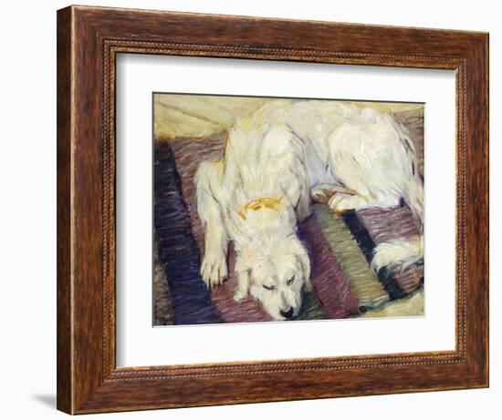 Reclining Dog (Portrait of a Dog), 1909-Franz Marc-Framed Giclee Print