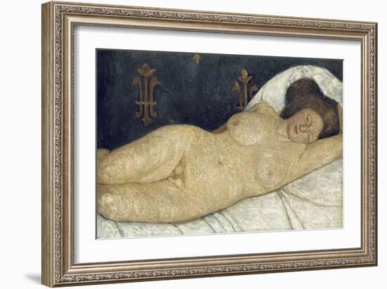 Reclining Female Nude, 1905-06-Paula Modersohn-Becker-Framed Giclee Print