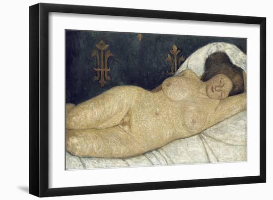 Reclining Female Nude, 1905-06-Paula Modersohn-Becker-Framed Giclee Print