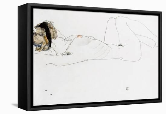 Reclining Female Nude, 1912-Egon Schiele-Framed Premier Image Canvas