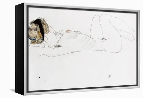 Reclining Female Nude, 1912-Egon Schiele-Framed Premier Image Canvas