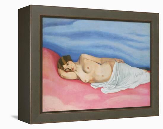 Reclining Female Nude, 1913-Félix Vallotton-Framed Premier Image Canvas