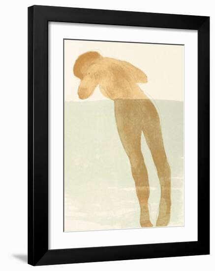 Reclining Female Nude, c.1900-Auguste Rodin-Framed Serigraph