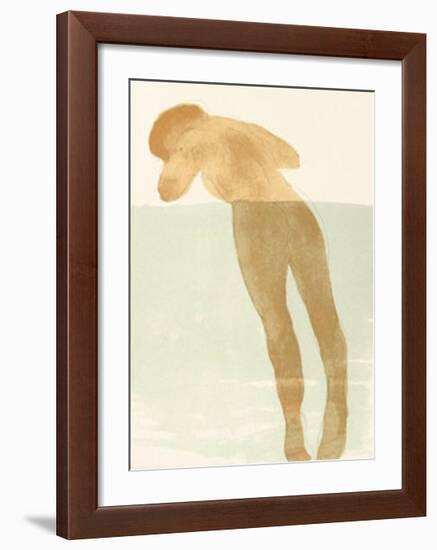 Reclining Female Nude, c.1900-Auguste Rodin-Framed Serigraph