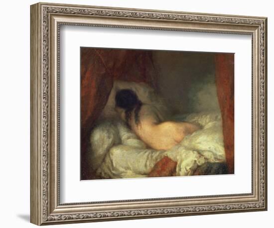 Reclining Female Nude, circa 1844-45-Jean-François Millet-Framed Giclee Print