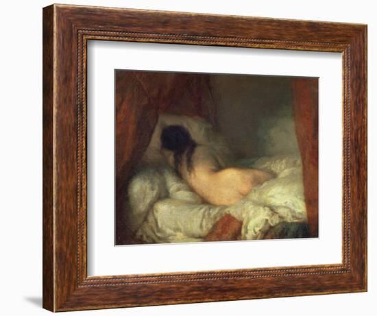 Reclining Female Nude, circa 1844-45-Jean-François Millet-Framed Giclee Print