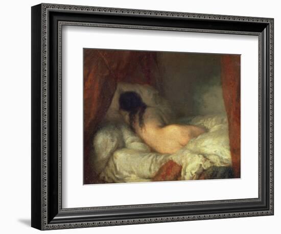 Reclining Female Nude, circa 1844-45-Jean-François Millet-Framed Giclee Print