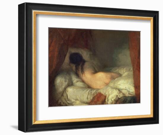 Reclining Female Nude, circa 1844-45-Jean-François Millet-Framed Giclee Print