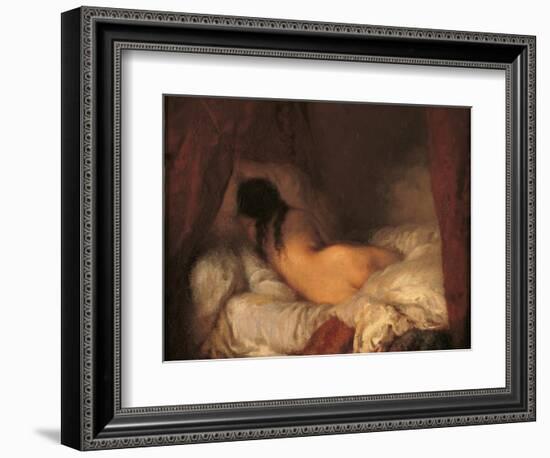 Reclining Female Nude-Jean-François Millet-Framed Art Print