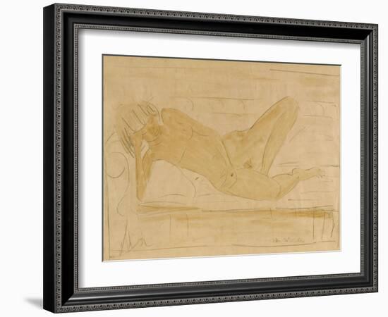 Reclining Female Nude-Otto Mueller-Framed Giclee Print