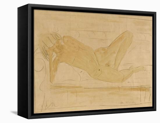 Reclining Female Nude-Otto Mueller-Framed Premier Image Canvas