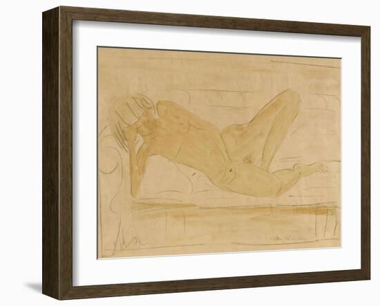 Reclining Female Nude-Otto Mueller-Framed Giclee Print