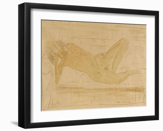 Reclining Female Nude-Otto Mueller-Framed Giclee Print