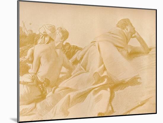 'Reclining Figures (David in Saul's Camp)', c1905-John Singer Sargent-Mounted Photographic Print