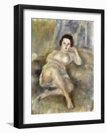 Reclining Girl (Jeune Femme Couchée), 1925-Jules Pascin-Framed Giclee Print