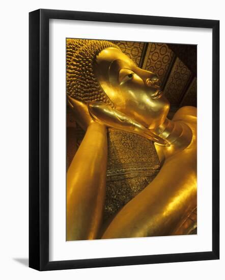 Reclining Gold Buddha at Grand Palace, Bangkok, Thailand-Bill Bachmann-Framed Photographic Print