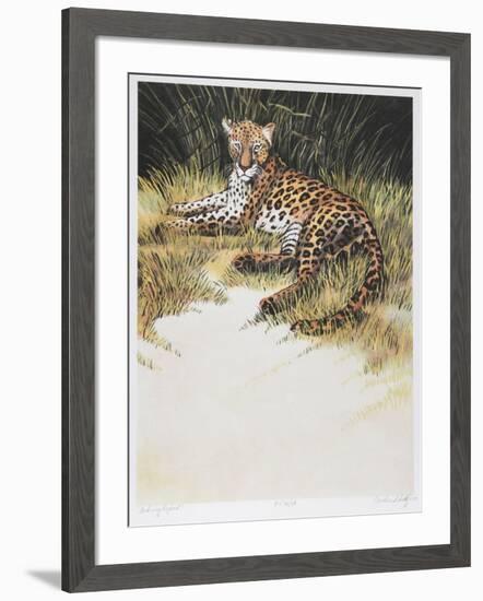 Reclining Leopard-Caroline Schultz-Framed Limited Edition