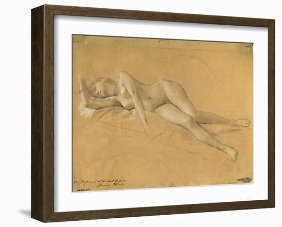 Reclining Maenade-Gustav Klimt-Framed Giclee Print