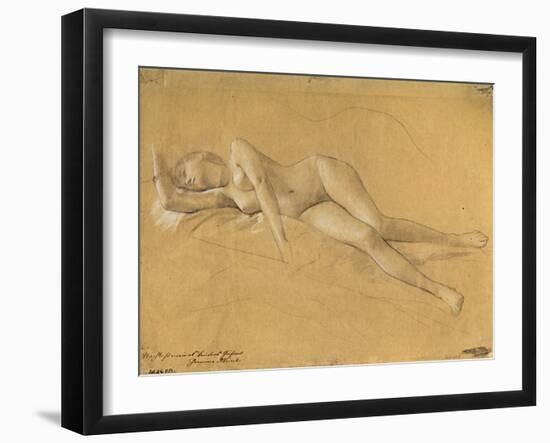 Reclining Maenade-Gustav Klimt-Framed Giclee Print