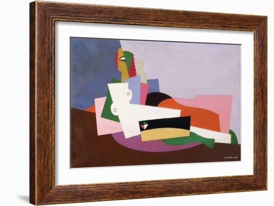 Reclining Nude, 1923-Georges Valmier-Framed Giclee Print