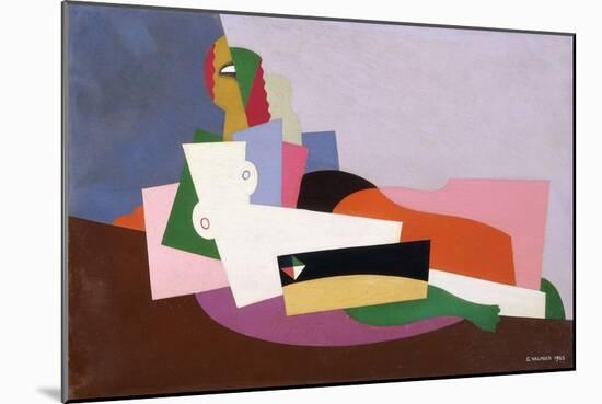 Reclining Nude, 1923-Georges Valmier-Mounted Giclee Print