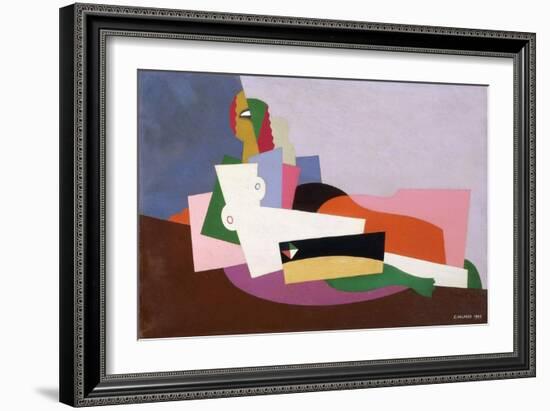 Reclining Nude, 1923-Georges Valmier-Framed Giclee Print