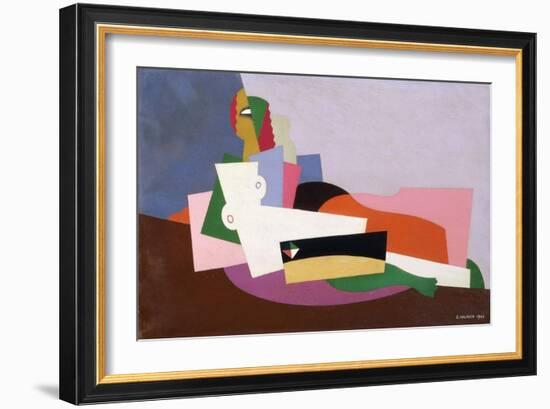 Reclining Nude, 1923-Georges Valmier-Framed Giclee Print