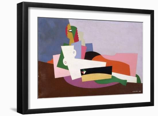 Reclining Nude, 1923-Georges Valmier-Framed Giclee Print