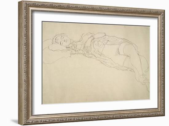 Reclining Nude 2-Gustav Klimt-Framed Giclee Print