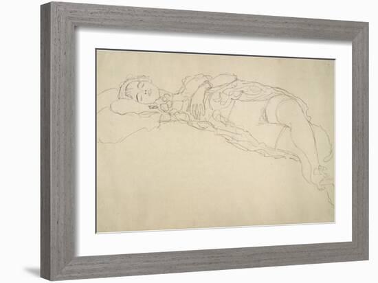 Reclining Nude 2-Gustav Klimt-Framed Giclee Print