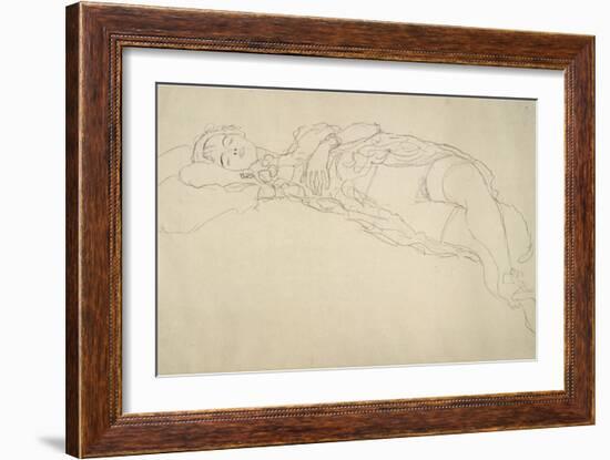 Reclining Nude 2-Gustav Klimt-Framed Giclee Print