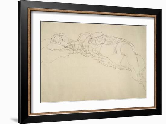 Reclining Nude 2-Gustav Klimt-Framed Giclee Print